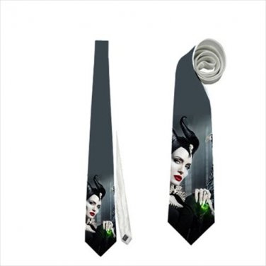 Necktie maleficent crow sleeping beauty tie grooms groomsman wedding gothic