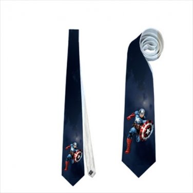 Necktie shield captain america  superhero avengers cosplay wedding