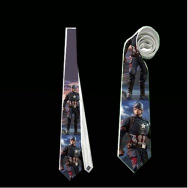 Necktie shield captain america  superhero avengers cosplay wedding