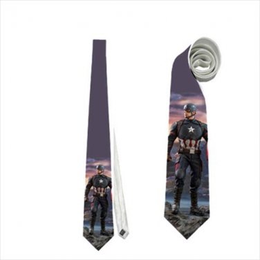 Necktie shield captain america  superhero avengers cosplay wedding