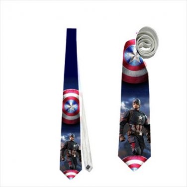 Necktie shield captain america  superhero avengers cosplay wedding