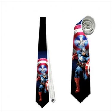 Necktie shield captain america  superhero avengers cosplay wedding
