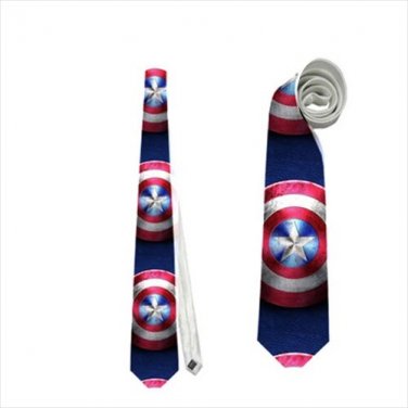 Necktie shield captain america  superhero avengers cosplay wedding