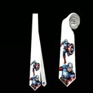 Necktie shield captain america  superhero avengers cosplay wedding