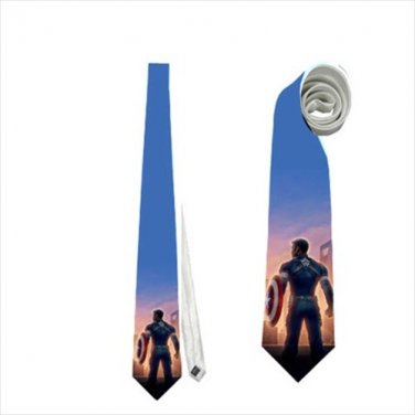 Necktie shield captain america  superhero avengers cosplay wedding