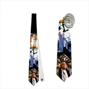 Necktie back to the future dr. emmet brown crazy scientist