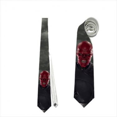 Necktie red skull villain