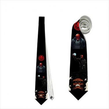 Necktie red skull villain