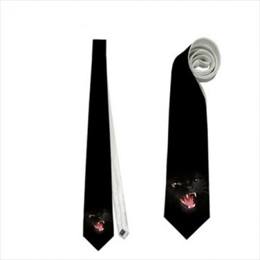 Necktie black cat