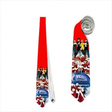 Necktie white christmas