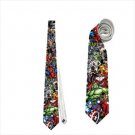 Necktie all superheroes hulk captain america collage