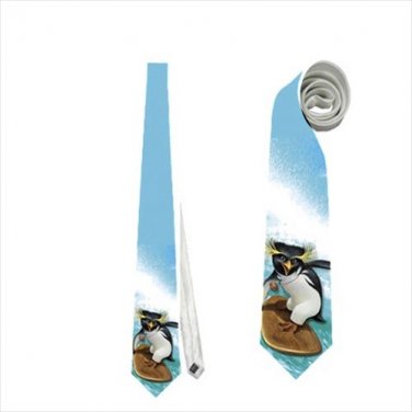 Necktie surfs up penguin