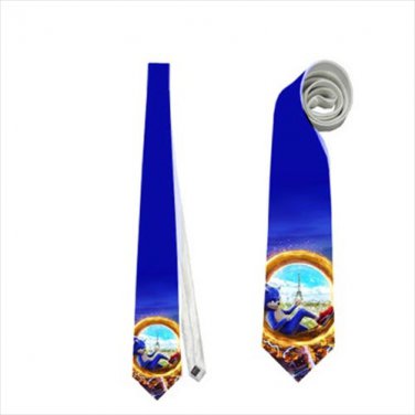 Necktie sonic hedgehog pattern tie