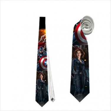 Black Widow Captain America necktie