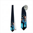 Necktie captain america superhero avengers cosplay wedding