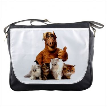 Messenger Bag alf with cats