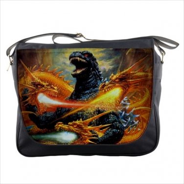 Messenger Bag godzilla gojira three headed monster ghidorah