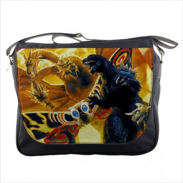 Messenger Bag godzilla gojira  three headed monster ghidorah mothra