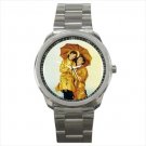 Sport metal watch singing in the rain