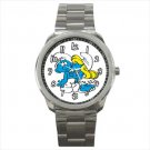 Sport metal watch smurfette smurf