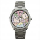 Sport metal watch alice in wonderland white rabbit