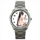 Sport metal watch sexy brunette manga anime