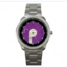 Sport metal watch deep purple