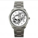 Sport metal watch metal skull