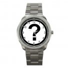 Sport metal watch question mark why