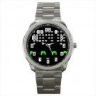 Sport metal watch space invaders