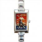 american graffiti Rectangle Italian Charm Watch