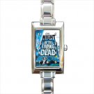 Rectangle Italian Charm Watch night of the living zombies