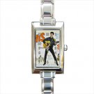 elvis presley california holiday Rectangle Italian Charm Watch