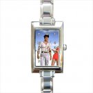 elvis presley girls girls Rectangle Italian Charm Watch