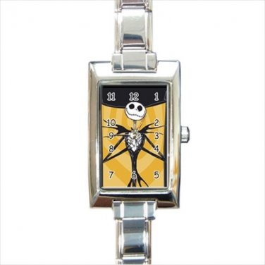 nightmare before christmas jack skellington Rectangle Italian Charm Watch