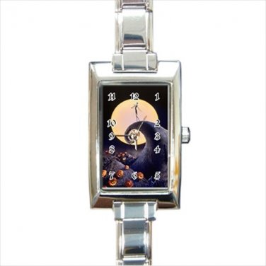 nightmare before christmas jack skellington Rectangle Italian Charm Watch