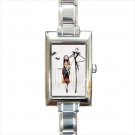 nightmare before christmas jack skellington sallly Rectangle Italian Charm Watch