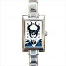 Maleficent sleeping beauty Rectangle Italian Charm Watch