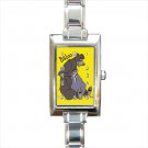 baloo jungle book Rectangle Italian Charm Watch
