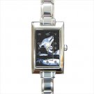 bear pole dancer Rectangle Italian Charm Watch