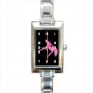 pole dancer Rectangle Italian Charm Watch
