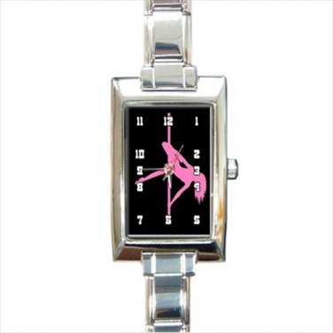 pole dancer Rectangle Italian Charm Watch