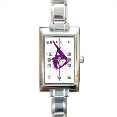 pole dancer Rectangle Italian Charm Watch