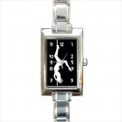 pole dancer Rectangle Italian Charm Watch