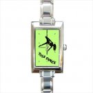 pole exotic dancer Rectangle Italian Charm Watch