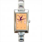 aerial silks exotic dancer Rectangle Italian Charm Watch