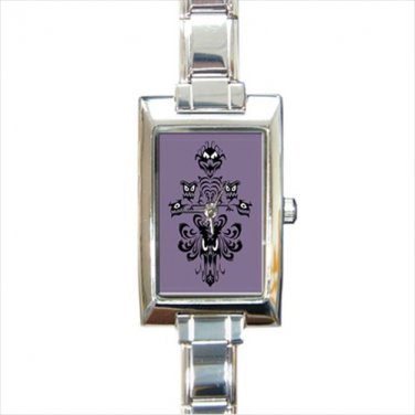 haunted mansion Rectangle Italian Charm Watch