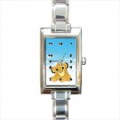 simba lion king Rectangle Italian Charm Watch