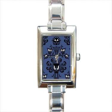 haunted mansion stretching room Rectangle Italian Charm Watch