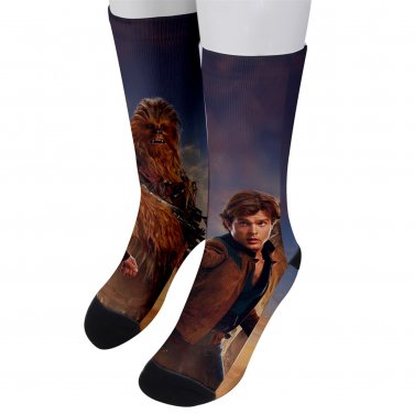 Socks men's crew star wars story han solo chewbacca